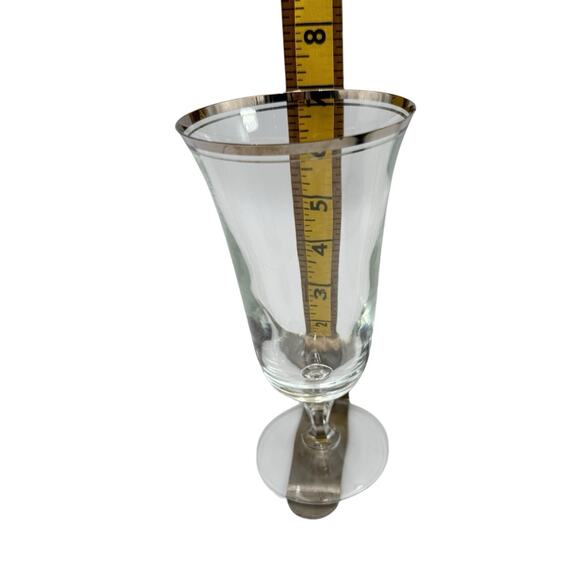 Mikasa Briarcliffe Crystal Stemware Silver Band Iced Tea Wine Glass Water Goblet - Picture 7 of 16